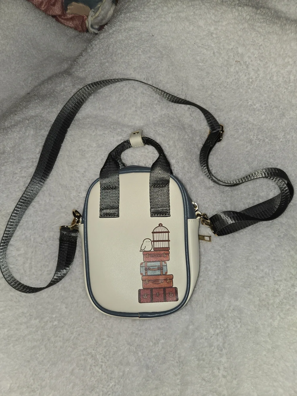 Bioworld Cream and Blue Harry Potter Character Crossbody Bag - Picture 3 of 15